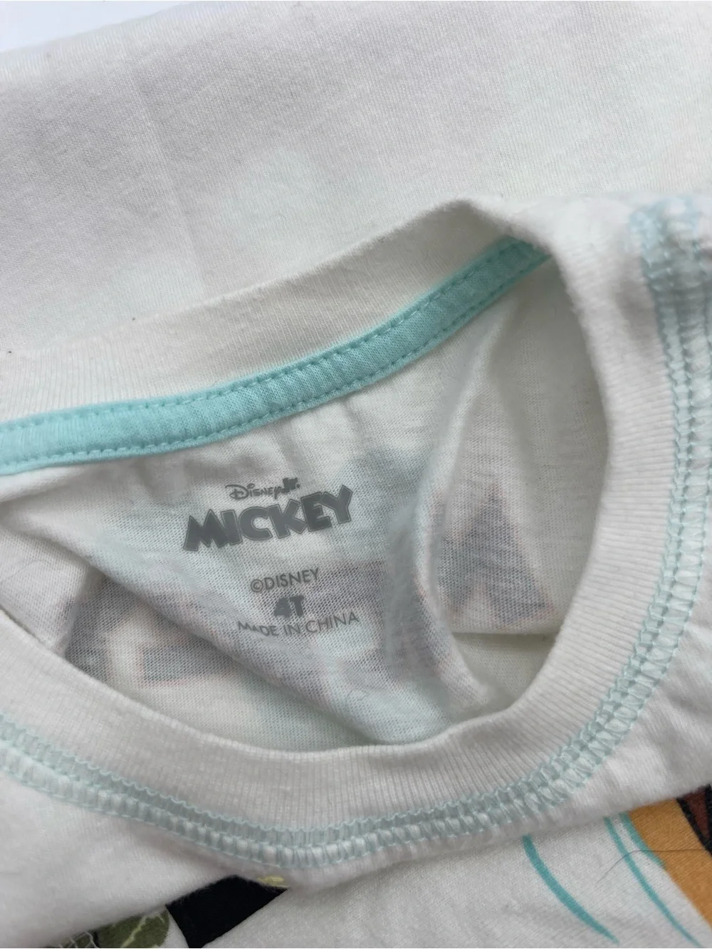 Disney Mickey Mouse toddler boys two piece set white beach theme size 4T